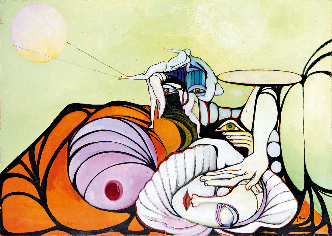 Gabriella Podini, In un giorno di primavera, 1979-80 ca., olio su tela 70x50 cm. Collezione privata